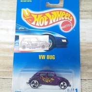 hot wheels Volkswagen VW bug ungu blue card