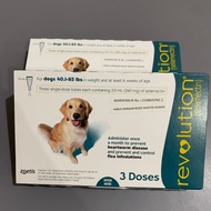 1 Box REVOLUTION DOG DOG Flea Medicine weighing 40,1-85 lbs / 20-40kg TEAL
