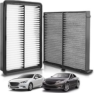 AUTOKAY A26280 C38175 Engine & Cabin Air Filter Combo Set Fit for Mazda 6 2014-2021 2.5L 3 Sport 201