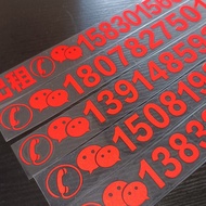 HY-D Phone Number Stickers Large Rental Excavator Crane Store Digital Stickers Self-Adhesive Excavator Rental Advertisin