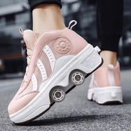 Roll Shoes Anglut convertible shoes heelys four-wheel adult skates dual-purpose roller skates for me