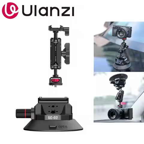 Ulanzi SC-02 Car Suction Cup Mount Air Pump Vacuum Suction for GoPro Camera Action Cam Vlogging for 