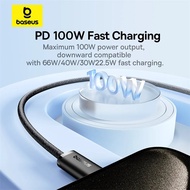 Baseus 100W PD USB C To USB Type C Cable For 15 16 Fast Charging Charger For Macbook Samsung
