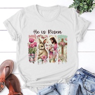 COD Funny Easter He Is Risen Print T-Shirt Summer Casual Easter A2BS