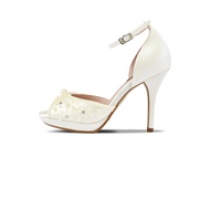 SIRENA รองเท้าเจ้าสาว เปิดหน้า ส้นสูง 4 นิ้ว รุ่น GISELLE สีงาช้าง