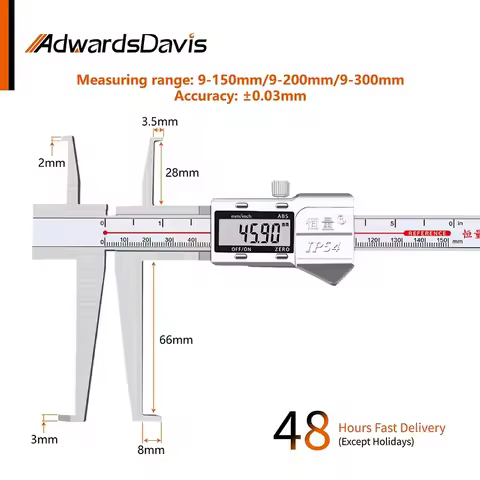 Metric Imperial Digital Calipers 0-150 0-200 0-300mm Double Inner Groove Digital Caliper 4CR13 Stain