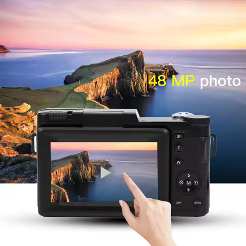 2.7K Digital Camera Digital Camera 3in LCD Screen 180 Degree Rotation 2.7K 30MP High Definition USB