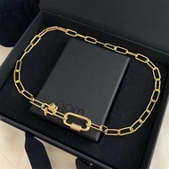 APM MONACO CHAIN Necklace Gold-Plated Silver Street Style Accessories Diamond New Style CHAIN