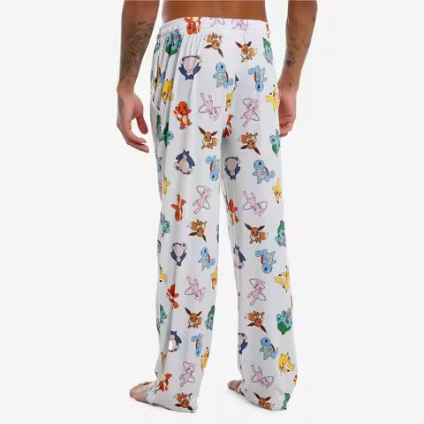 Potdemiel Pocket Monster Kanto Region Allover Print Adult Kids Pajama Pants Family Summer Quick-dry 
