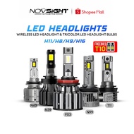 Novsight H11 LED Bulb (H8, H9, H16) Free 2pcs T10 LED