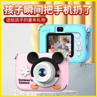 Children's Camera Cartoon Mini Toys Can Photograph Video Camera Big Head Stickers Gift Toys