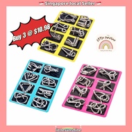 8 sets Metal Wire Puzzle IQ Test Mind Game Toys Brain Teaser Magic Trick Toy Children Day Christmas