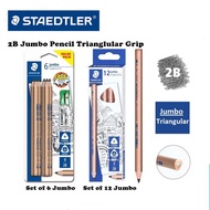 Staedtler Jumbo 2B Pencil Kid Use 3+ Jumbo Pensel Gemuk Pensel 2B - (12'Pc/Box) Triangular 2B