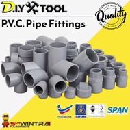 PIPE FITTING / PVC FITTING / PENYAMBUNG PIPE PVC #ELBOW #TEE #SOCKET #END CAP @32mm / 40mm / 50mm