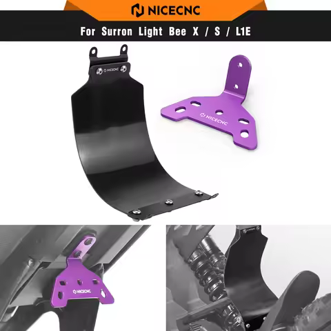 NICECNC For Surron Light Bee X S L1E Electric Dirt Bike Rear Shock Fender Mud Guard & Tail Light Bra