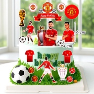 Manchester United Football Team Set, Cake Decoration, Birthday Accessories