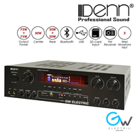 DENN AVR-709B USB / SD /  Bluetooth / FM AV Receiver Amplifier With 2 Microphone Inputs