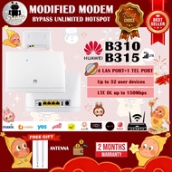 Huawei Modem B310/B315 Modified Unlimited Data Speed Huawei Router 3G/4G LTE Wifi Sim Card Modem