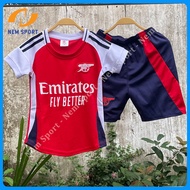 Áo Đá Bóng Trẻ Em CLB Arsenal Màu Đỏ Mẫu Mới 2024 - Chất Vải Thun Mè