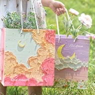 gift bag Gift Gift Bag with Souvenir Bag Oil Painting Literary Birthday Christmas New Year Large Tot