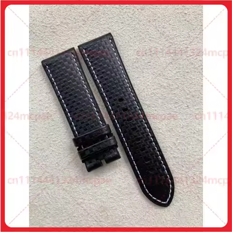 24mm New Composite Silicone Leather Watch Strap for Panerai Zenith Jaeger-LeCoultre Seiko Longines M