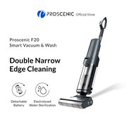 [NEW] Proscenic F20 WashVac Wet Dry Cordless Vacuum Cleaner and Mop Floor Washer Detachable Battery Double Edge Cleaning