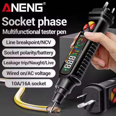 ANENG VD808 Circuit Breaker Analyzer Circuit Safety Checkup Tester Electric Circuit Polarity Voltage