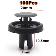 100Pcs Car Fastener Clip Bumper Vios Altis Yaris C-hr Fender Trim Panel Clip 90467 07215 Splash Shie