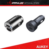 Aukey Car Charger CC-A4 Dual Port USB C 30W PD / CC-Y23 Dual Port USB C 65W PD Car Charger