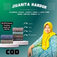 KATUN LIVE - JH X Vidi Utami (CONTENTS 2PCS) Premium Cotton Beach Towel Size 80x160 Thickness 500 gr