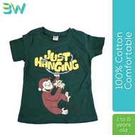 Monkey Just Hanging Kids T Shirt | T Shirt Budak Monkey Just Hanging