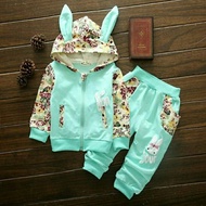 Kids Suit Bunny Flower Kids Clothes/