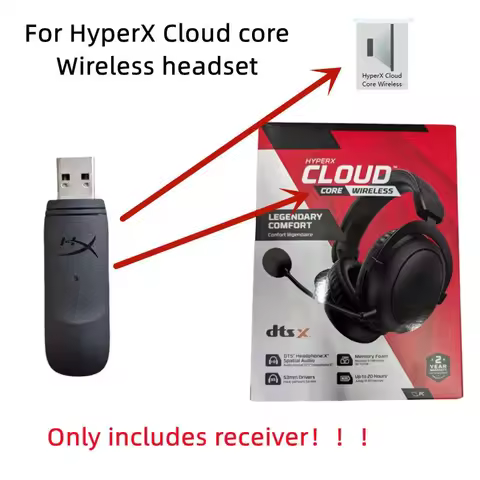 For HyperX Cloud core/Stinger Wireless/Cloud Flight Wireless Headset USB Dongle Adapter（Not compatib