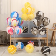 12 Inch Agate Marble Color Candy Latex Balloon Wedding Birthday Party Decoration Balloon Children's Toy Gas Helium Ball