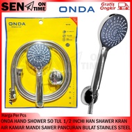 ONDA HAND SHOWER SO TUL 1/ 2 INCH HAN SHAWER BATHROOM WATER FAUCET SAWER ROUND STAINLESS STEEL SPRAY