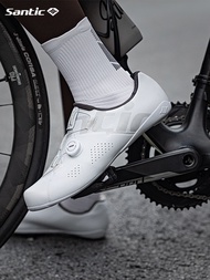 รองเท้าล็อคจักรยาน Santic New สําหรับผู้ชายและผู้หญิง รองเท้าล็อคจักรยานถนนกลางแจ้ง รองเท้าจักรยานเดี่ยวแบบไดนามิก