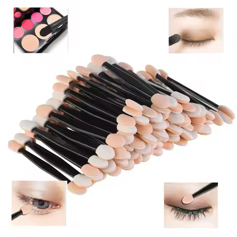 30/50/100PC Eye Shadow Brush Makeup Dual Sided Sponge Nylon Set Eye Shadow Brushes For Cosmetic Appl