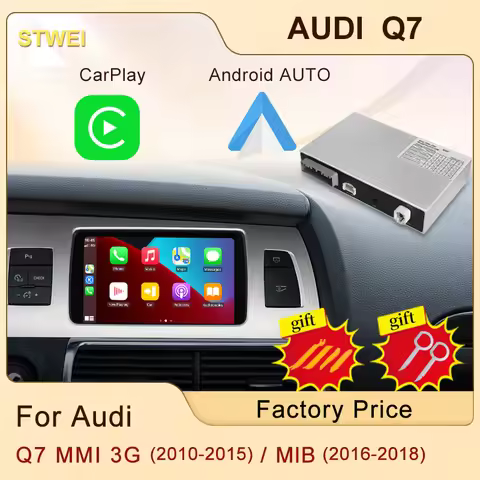 Wireless CarPlay For Audi Q7 Radio MMI 3G HN+R 2010-2015 Q7 MIB 2016-2018 Car Play Android Auto Mirr