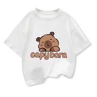 COD New Capibara Cartoons Funny 90s Capybara Tshirt Kids Children T-Shirt Clothes Kid Girl Boy T Shi