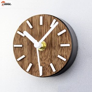 Loool Rustic Barn Wood Magnet Wall Clock Battery Operated Wall Clock Gift for Christmas Housewarmings