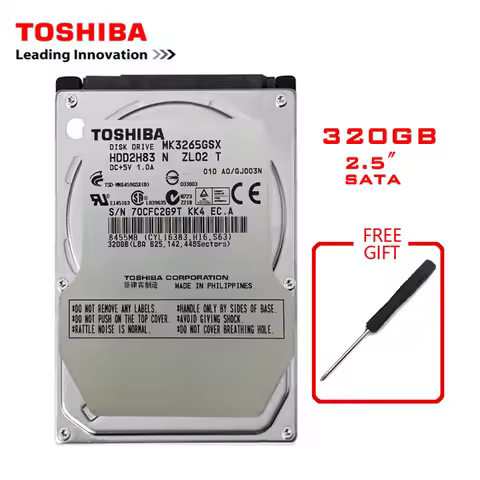 TOSHIBA Brand 320GB 2.5" SATA2 Laptop Notebook Internal 320G HDD Hard Disk Drive 160MB/s 2/8mb 5400-