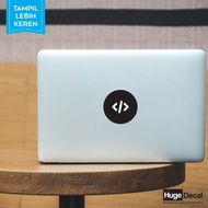 (0_0) Decal Sticker Macbook Decal Stiker Laptop Apple - Code Logo