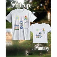 Mappi Softcore Fantasy เสื้อยืด Freessize / เบบี้ที Cotton 100% 210gsm ลายคอลลาจพาสเทล สีขาว