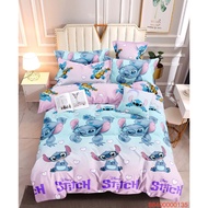 Stitch Heart FULL GARTER BEDSHEET WITH 2 PILLOWCASE 100% Premium Canadian Cotton Affordable Prices