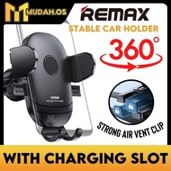 REMAX 360 Rotating Car Air Vent Phone Holder RM-C06 Pemegang Telefon Kereta Handphone Stand Hp Fone 