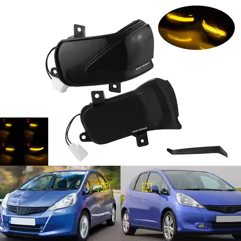 For Honda Jazz GE Fit Hybrid Si RS EV 2009-13 Dynamic LED Side Rearview Door Wing Mirror Indicator T
