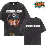 UNBR Washed Vintage Rock Band System of A Down BYOB Graphic T-shirt