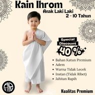 KATUN Instant Ihram Cloth for Hajj Rituals for Kindergarten & Elementary School Boys | Premium Cotto