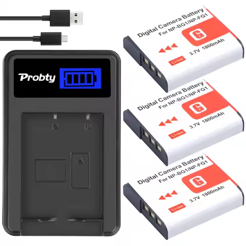 NP-BG1 1800mAh High Capacity Replace Battery&Charger for Sony DSC-N1 DSC-T20 DSC-H7 DSC-H9 DSC-H10 D