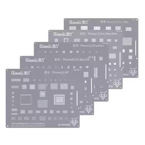 Qianli BGA Reballing Stencil for iPhone 14 13 12 11 Pro Max XS XR X 8 7 6S 6 IC Chip CPU Tin Plantin
